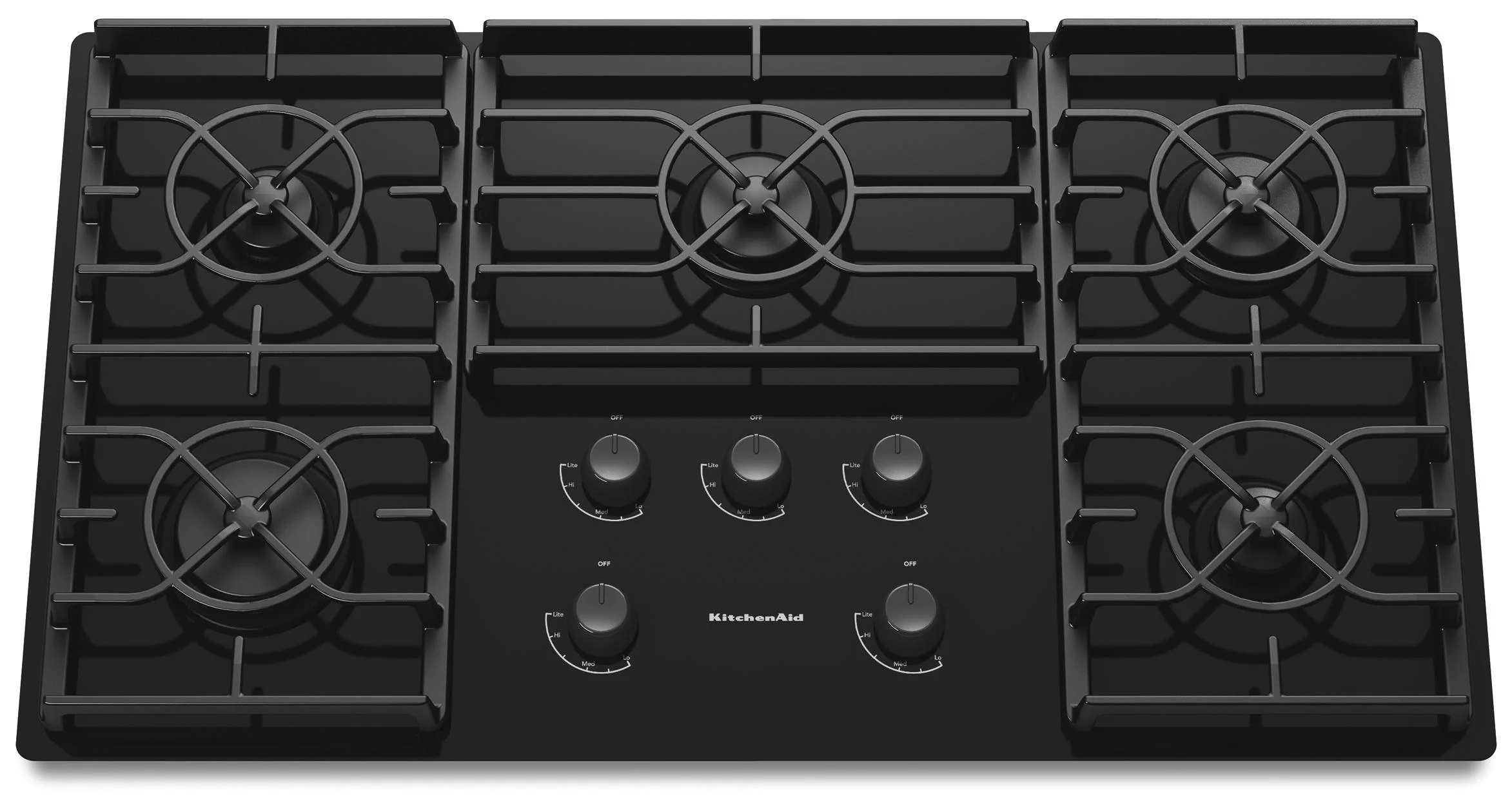 KitchenAid KGCC566RBL 36" BuiltIn Gas Cooktop with 5 Sealed Burners Furniture and